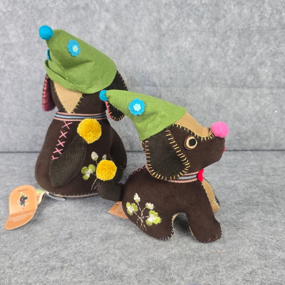 NWT Dog Brown Corduroy Handmade Home Decor Plush - Picture 3 of 6